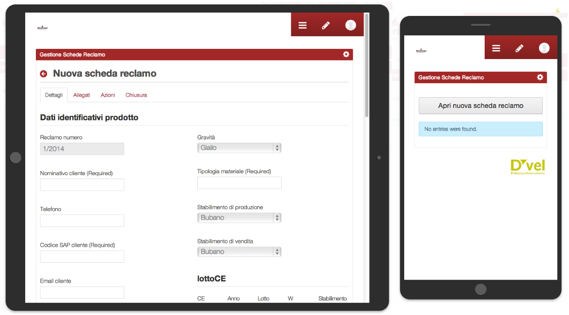 Wienerberger — Piattaforma per la gestione reclami e il controllo qualità